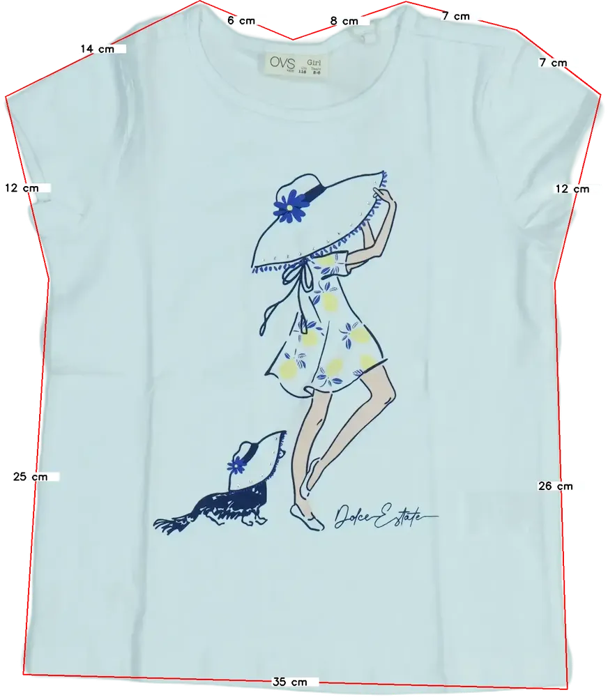 Fehér OVS Póló EU 116 / UK 6 év / US 6 év/S