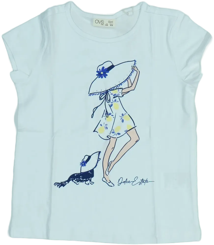 Fehér OVS Póló EU 116 / UK 6 év / US 6 év/S