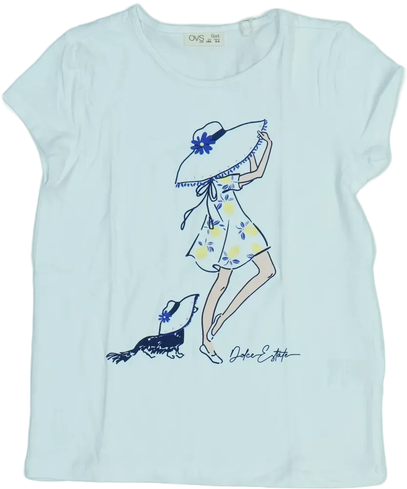 Fehér OVS Póló EU 134 / UK 9 év / US 9 év/L