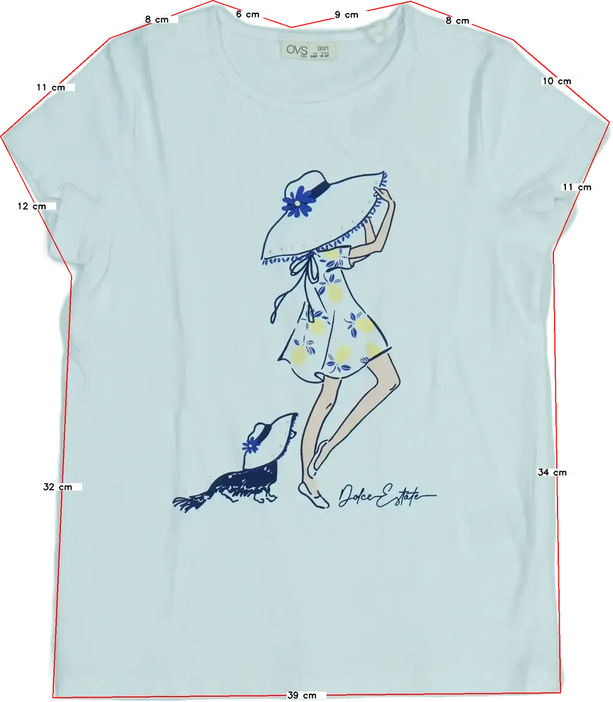 Fehér OVS Póló EU 140 / UK 10 év / US 10 év/L