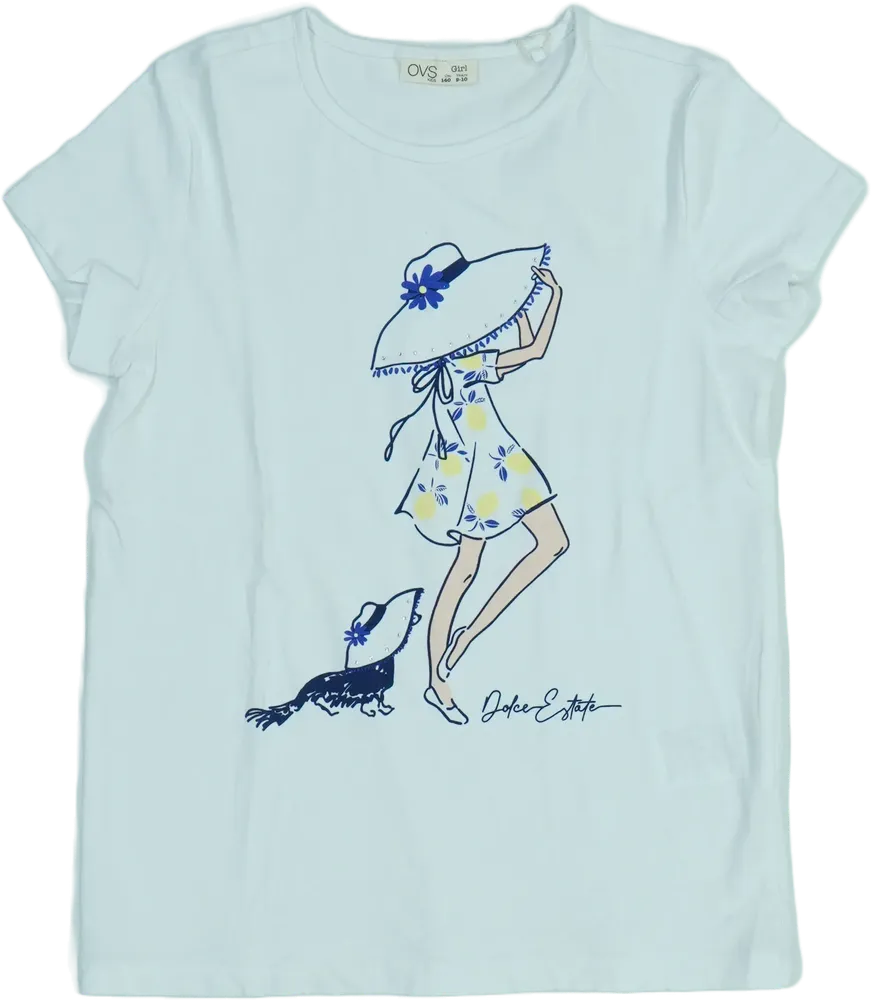 Fehér OVS Póló EU 140 / UK 10 év / US 10 év/L