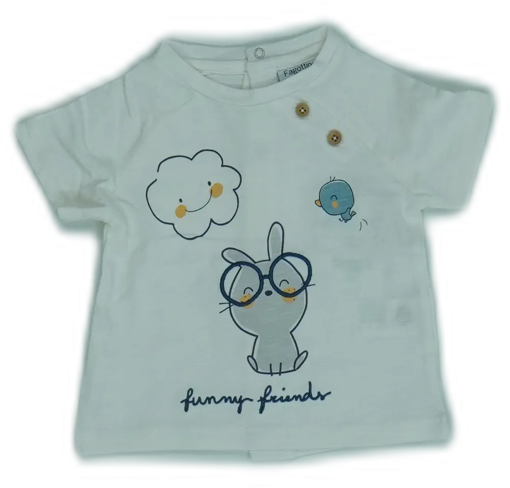 Fehér OVS - Fagottino Póló EU 68 / UK 3-6 hónap / US 3-6 hónap