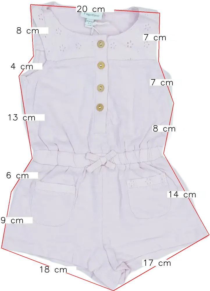 Rózsaszín OVS - Fagottino Playsuit / Jumpsuit EU 74 / UK 6-9 hónap / US 6-9 hónap