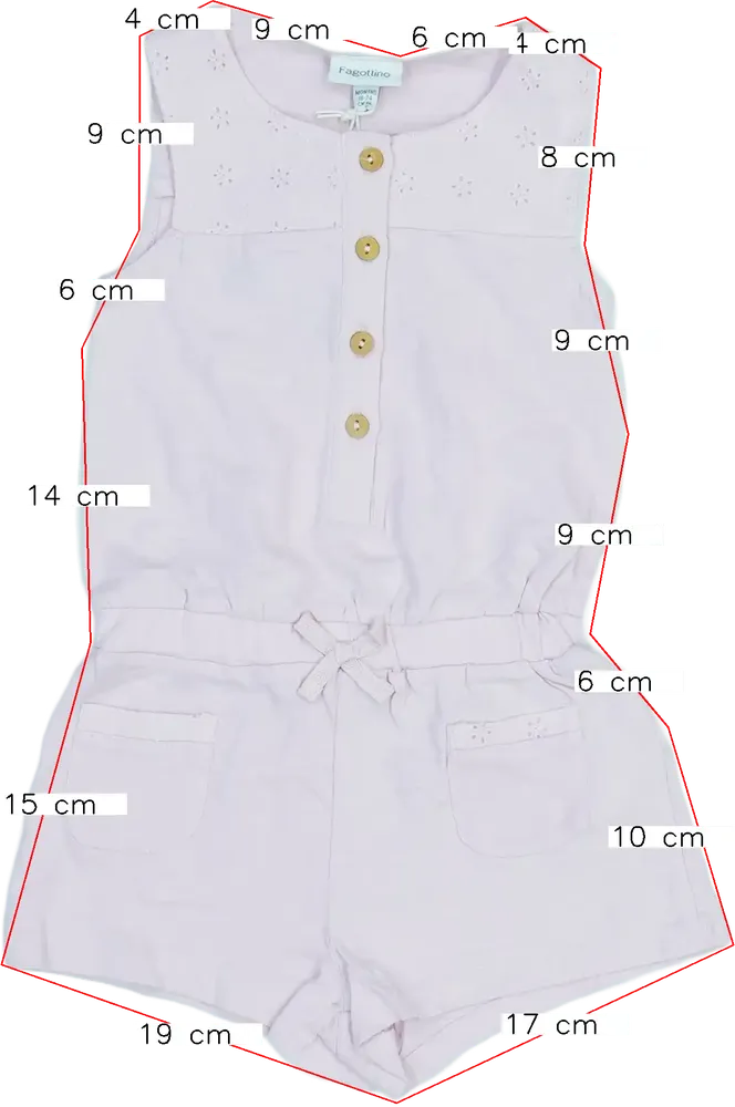 Rózsaszín OVS - Fagottino Playsuit / Jumpsuit EU 86 / UK 12-18 hónap / US 18 hónap