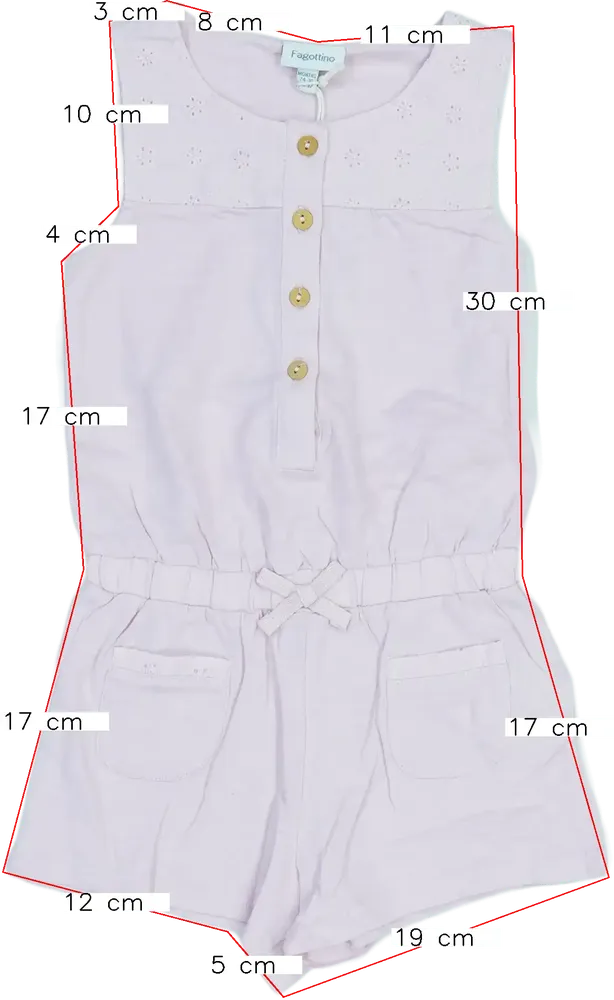 Rózsaszín OVS - Fagottino Playsuit / Jumpsuit EU 92 / UK 2 év / US 2T