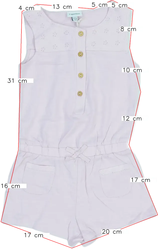 Rózsaszín OVS - Fagottino Playsuit / Jumpsuit EU 98 / UK 3 év / US 3T