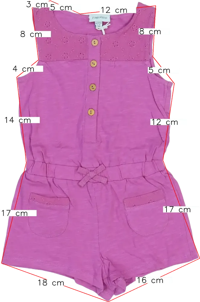 Rózsaszín OVS - Fagottino Playsuit / Jumpsuit EU 80 / UK 9-12 hónap / US 12 hónap