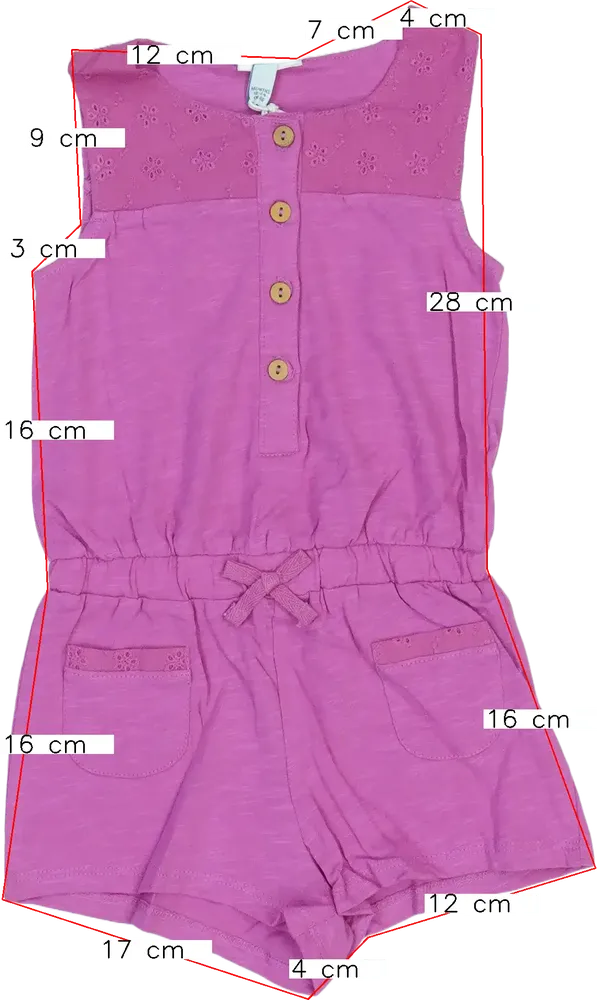 Rózsaszín OVS - Fagottino Playsuit / Jumpsuit EU 86 / UK 12-18 hónap / US 18 hónap