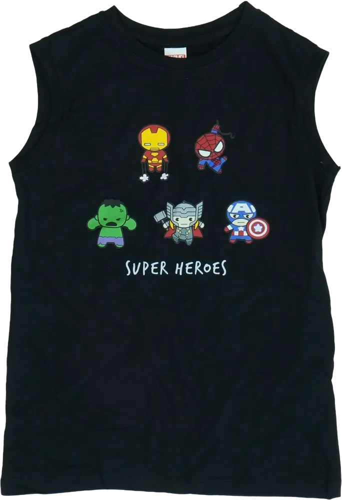 Fekete Marvel Fiú / Férfi atléta EU 140 / UK 10 év / US 10 év/L