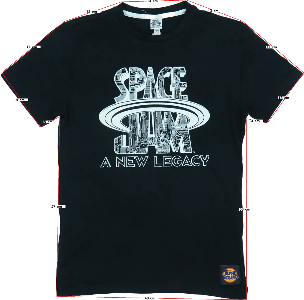 Fekete Space Jam Póló EU 146 / UK 11 év / US 12 év/L