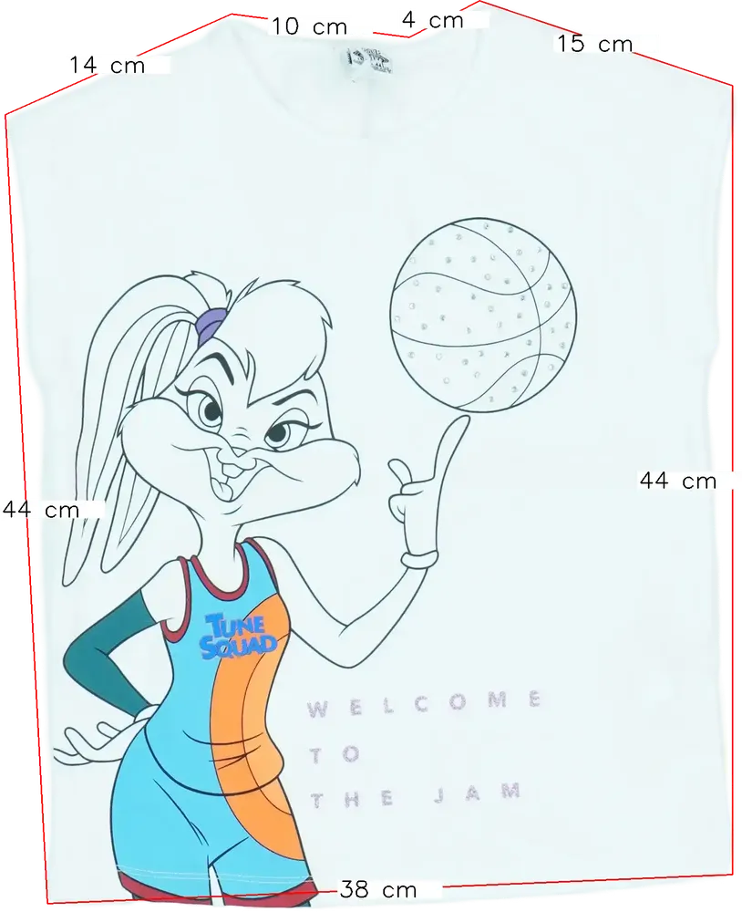 Fehér Space Jam Póló EU 140 / UK 10 év / US 10 év/L