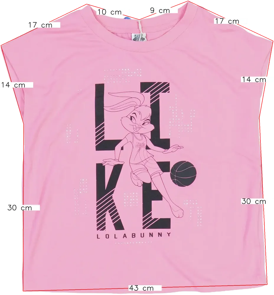 Rózsaszín Space Jam Póló EU 146 / UK 11 év / US 12 év/L