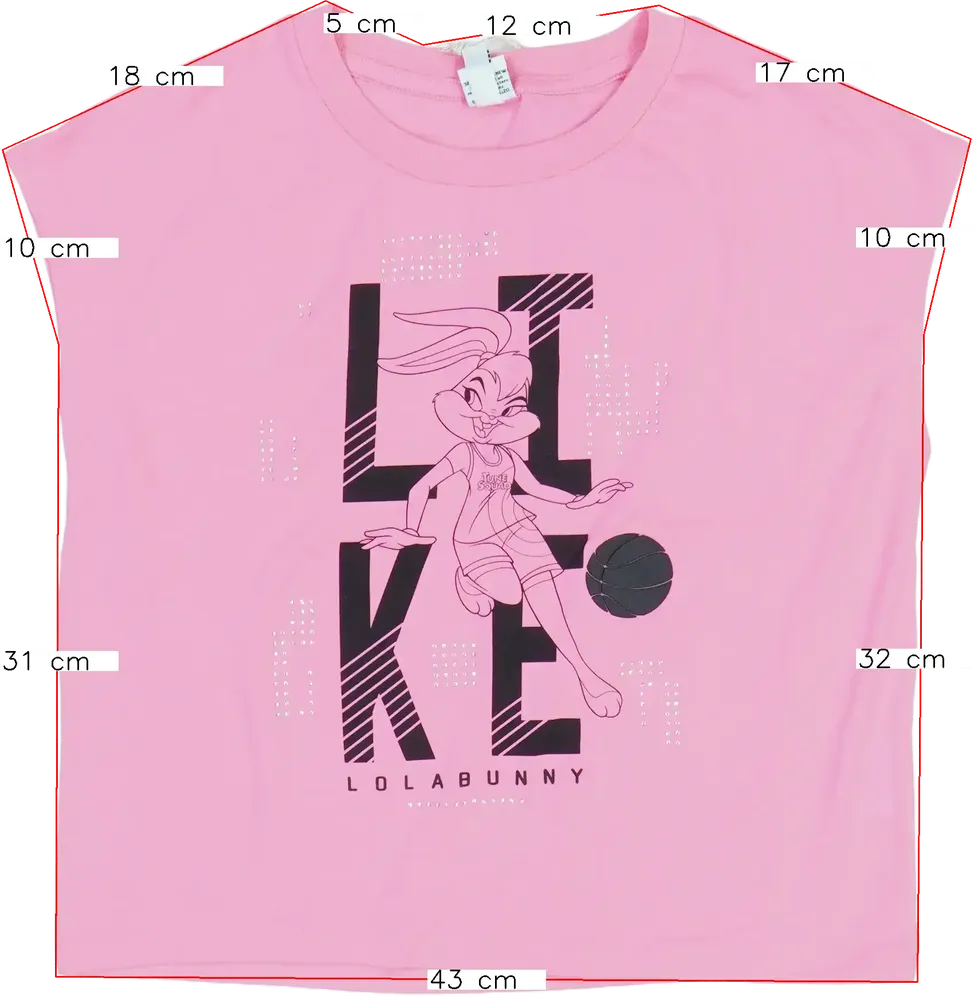 Rózsaszín Space Jam Póló EU 152 / UK 12 év / US 12 év/L