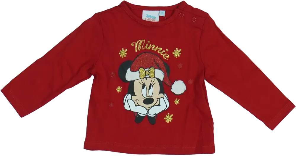 Piros Disney Hosszú ujjú felső EU 74 / UK 6-9 hónap / US 6-9 hónap