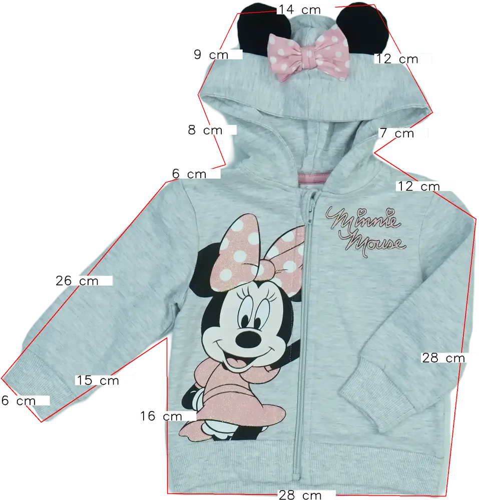 Szürke Disney Kapucnis pulóver EU 74 / UK 6-9 hónap / US 6-9 hónap
