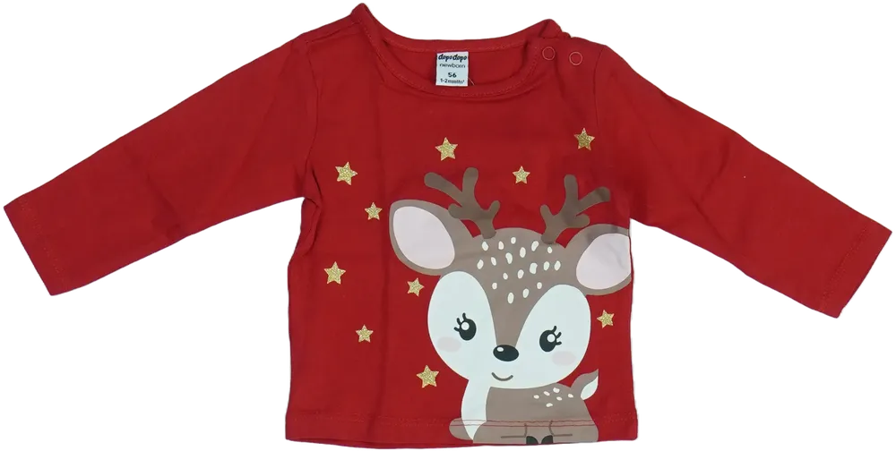 Piros DopoDopo Hosszú ujjú felső EU 56 / UK Újszülött / US Újszülött