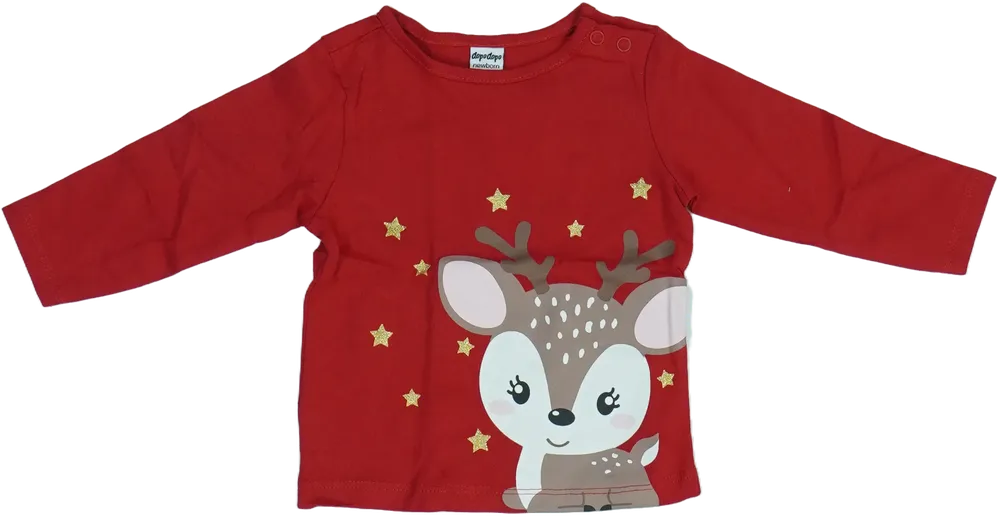 Piros DopoDopo Hosszú ujjú felső EU 68 / UK 3-6 hónap / US 3-6 hónap