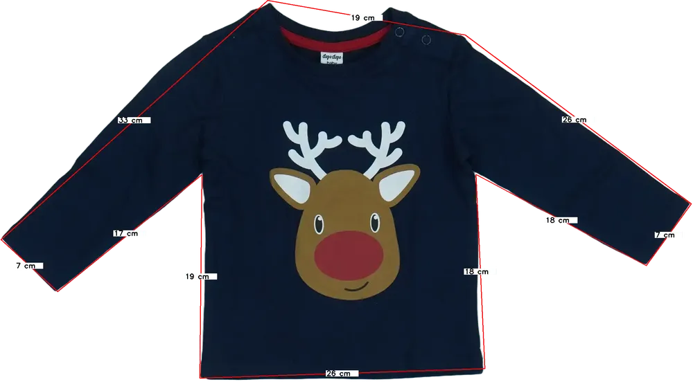 Kék DopoDopo Hosszú ujjú felső EU 80 / UK 9-12 hónap / US 12 hónap