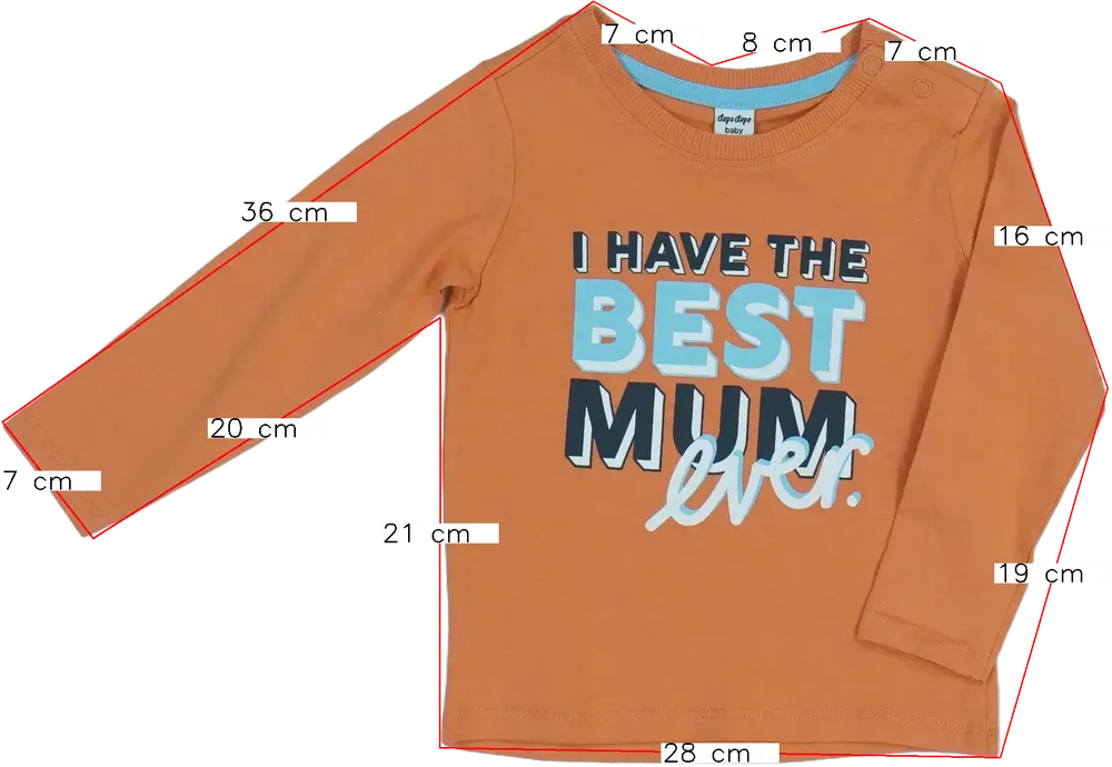 Sárga (narancs) DopoDopo Hosszú ujjú felső EU 92 / UK 2 év / US 2T