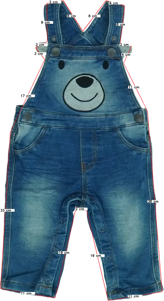 Kék DopoDopo Kantáros hosszú / rövidnadrág EU 74 / UK 6-9 hónap / US 6-9 hónap