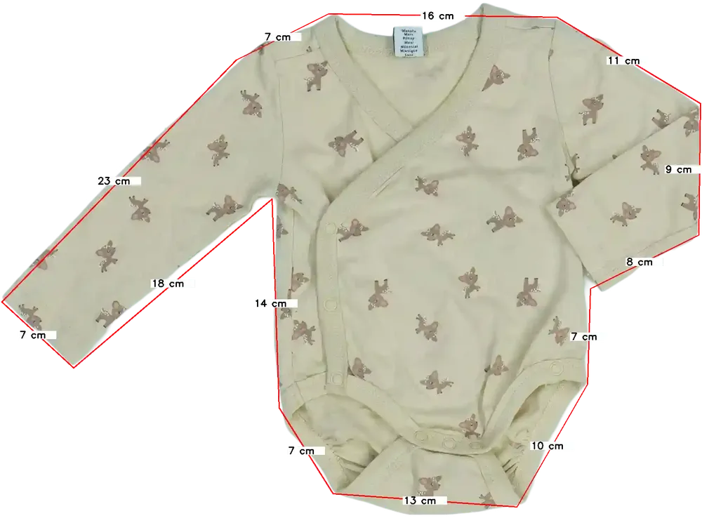 Barna DopoDopo Hosszú ujjú body EU 62 / UK 0-3 hónap / US 0-3 hónap