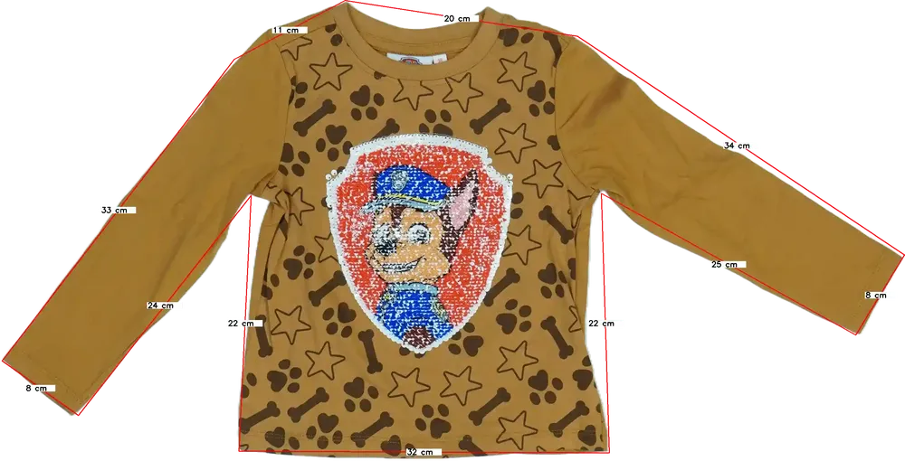 Barna Nickelodeon Hosszú ujjú felső EU 98 / UK 3 év / US 3T