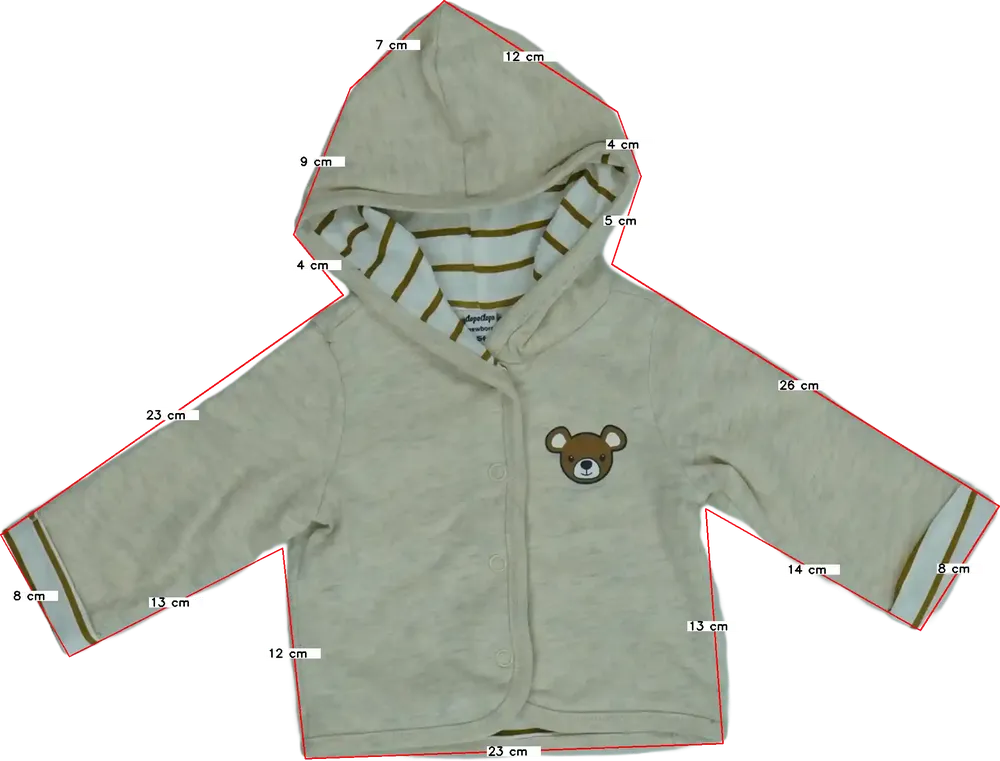 Barna DopoDopo Kapucnis pulóver EU 56 / UK Újszülött / US Újszülött