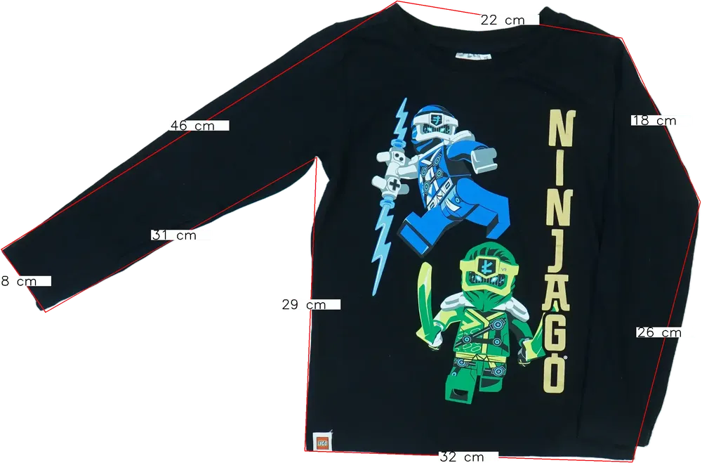 Fekete Lego Hosszú ujjú felső EU 110 / UK 5 év / US 5 év/XS