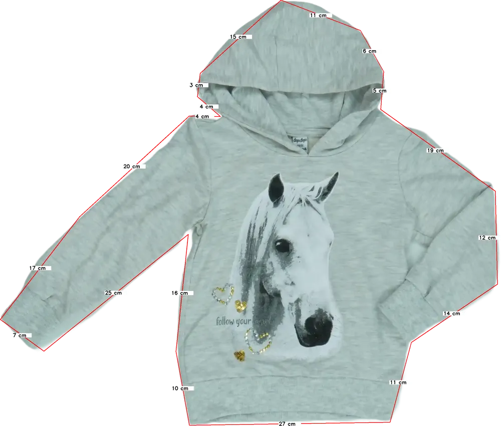 Szürke DopoDopo Kapucnis pulóver EU 104 / UK 4 év / US 4T/XS