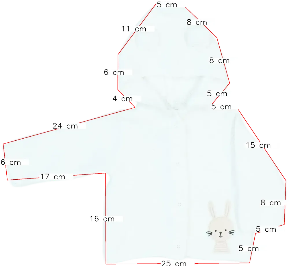 Fehér DopoDopo Baby kocsikabát EU 56 / UK Újszülött / US Újszülött