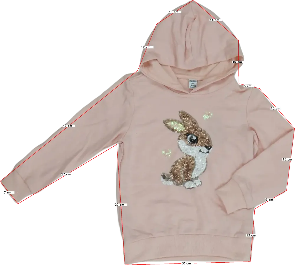 Rózsaszín DopoDopo Kapucnis pulóver EU 116 / UK 6 év / US 6 év/S