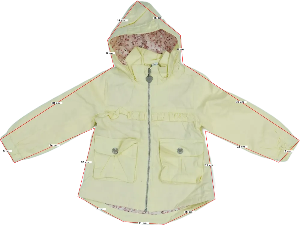 Sárga DopoDopo Átmeneti kabát EU 98 / UK 3 év / US 3T