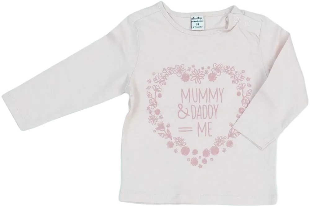 Rózsaszín DopoDopo Hosszú ujjú felső EU 74 / UK 6-9 hónap / US 6-9 hónap