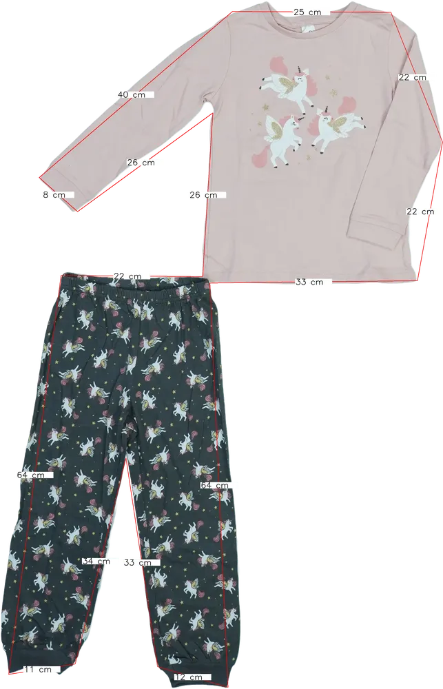 Rózsaszín DopoDopo Pizsama EU 116 / UK 6 év / US 6 év/S