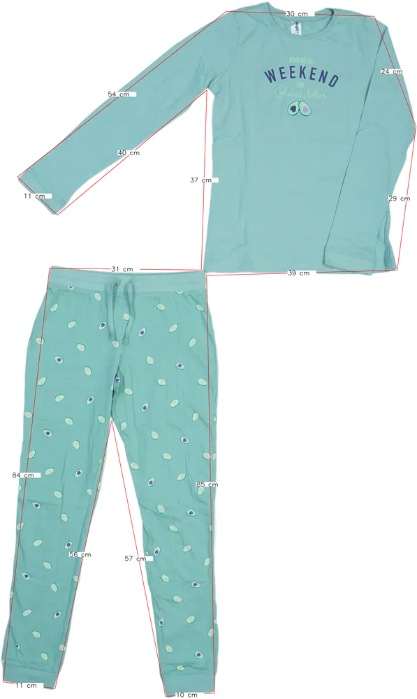 Zöld PageOne Young Pizsama EU 152 / UK 12 év / US 12 év/L