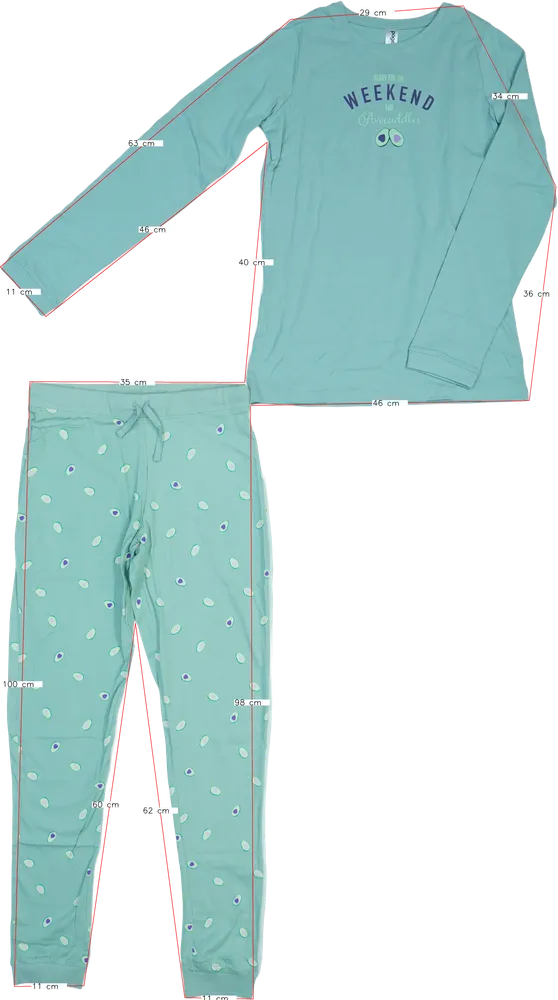 Zöld PageOne Young Pizsama EU 176 / UK 16 év / US XL