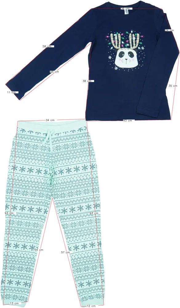 Többszínű DopoDopo Pizsama EU 164 / UK 14 év / US 14 év/XL