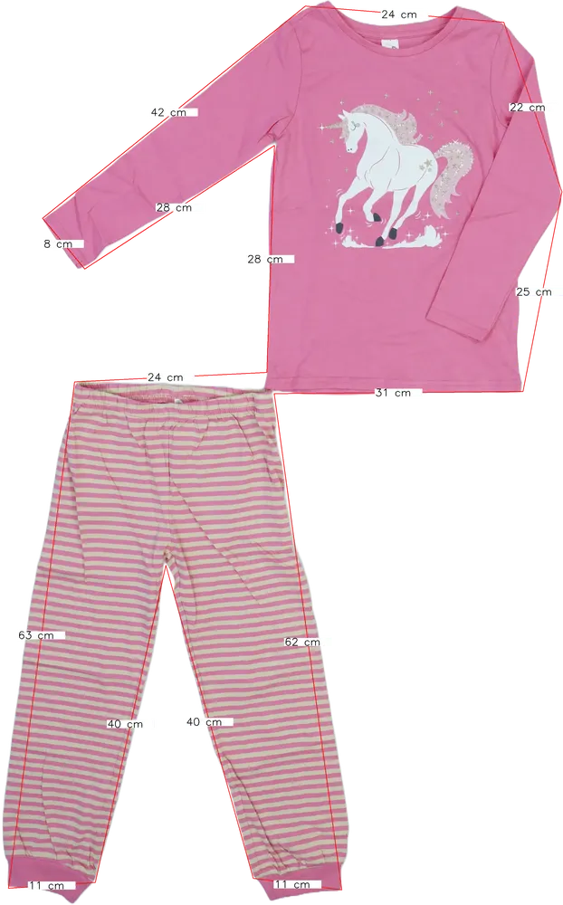 Rózsaszín Dopodopo Pizsama EU 116 / UK 6 év / US 6 év/S