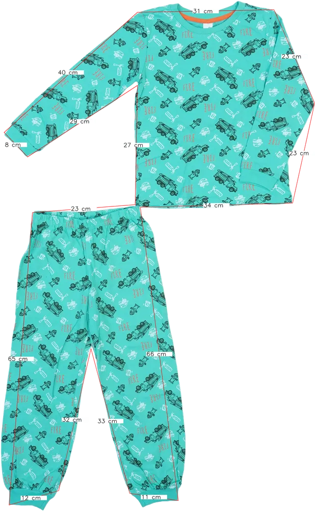 Zöld Dopodopo Pizsama EU 116 / UK 6 év / US 6 év/S