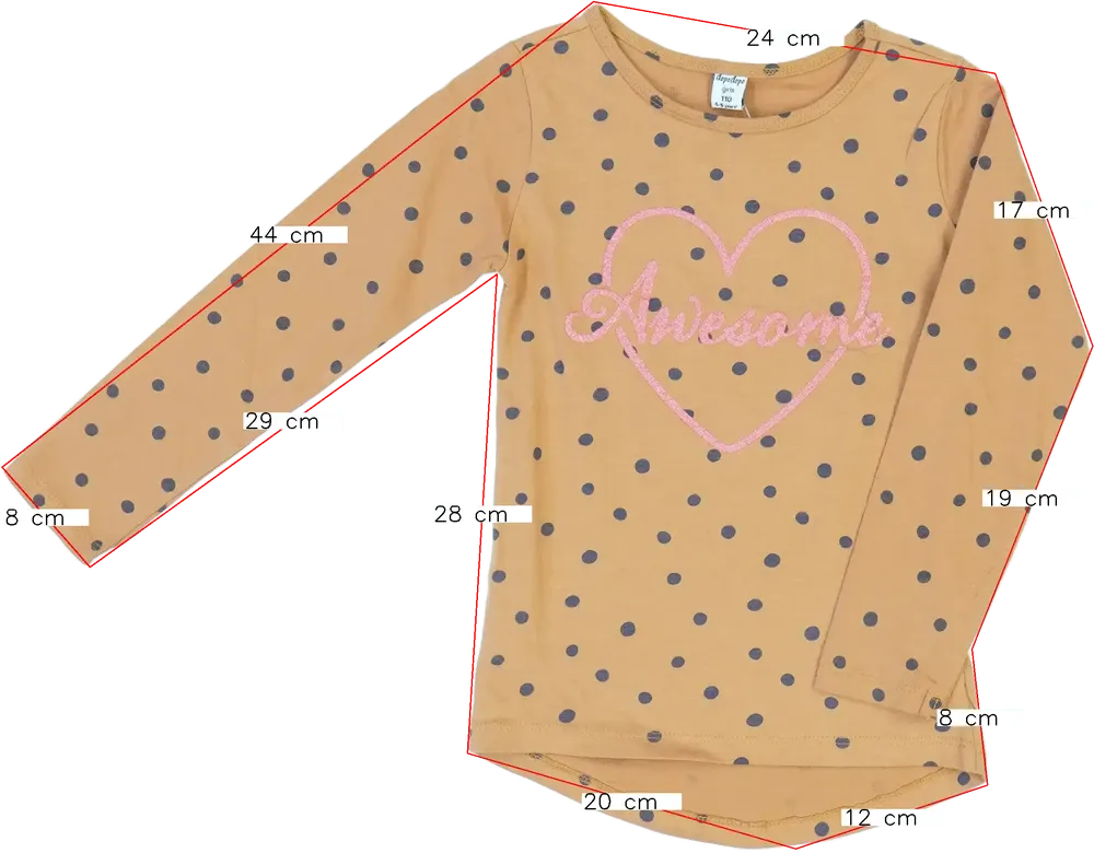 Barna DopoDopo Hosszú ujjú felső EU 110 / UK 5 év / US 5 év/XS