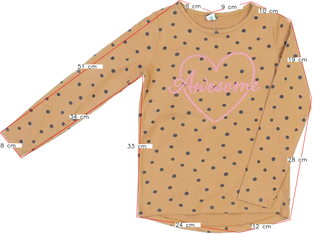 Barna DopoDopo Hosszú ujjú felső EU 128 / UK 8 év / US 8 év/M