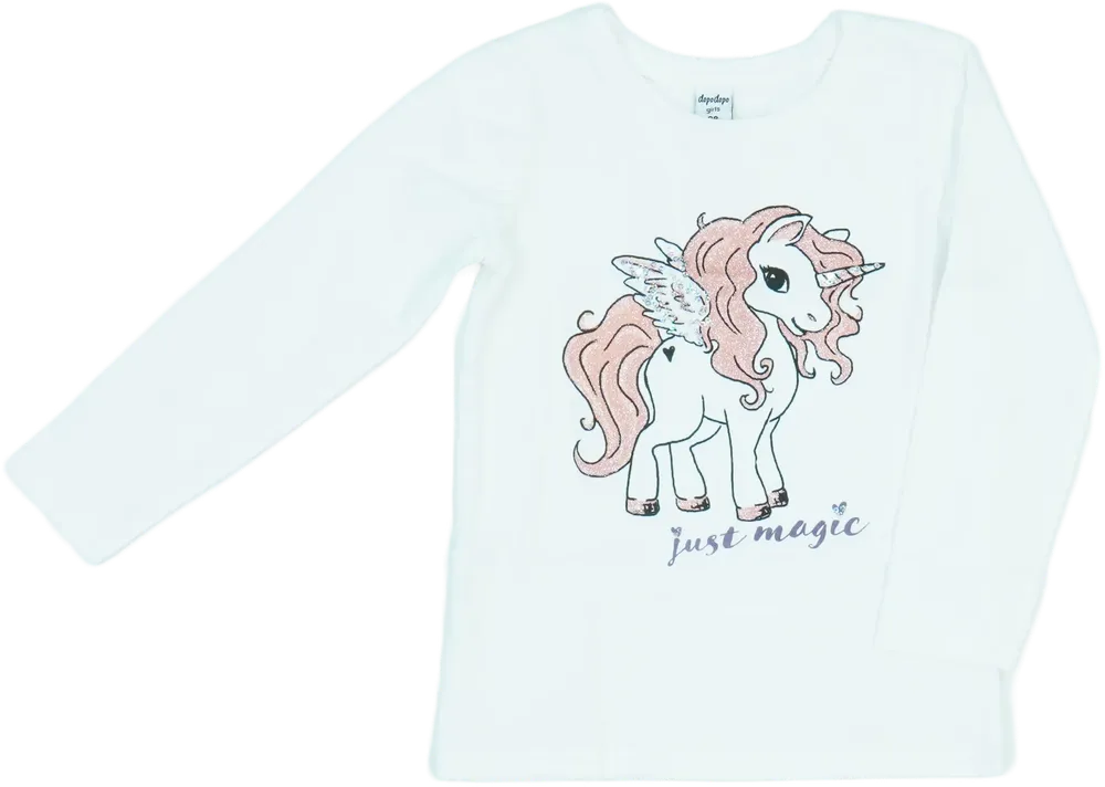 Fehér DopoDopo Hosszú ujjú felső EU 98 / UK 3 év / US 3T