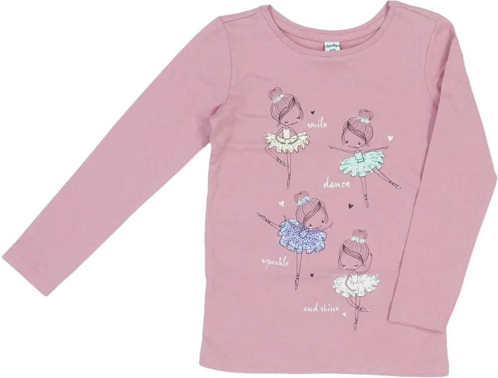 Rózsaszín DopoDopo Hosszú ujjú felső EU 116 / UK 6 év / US 6 év/S