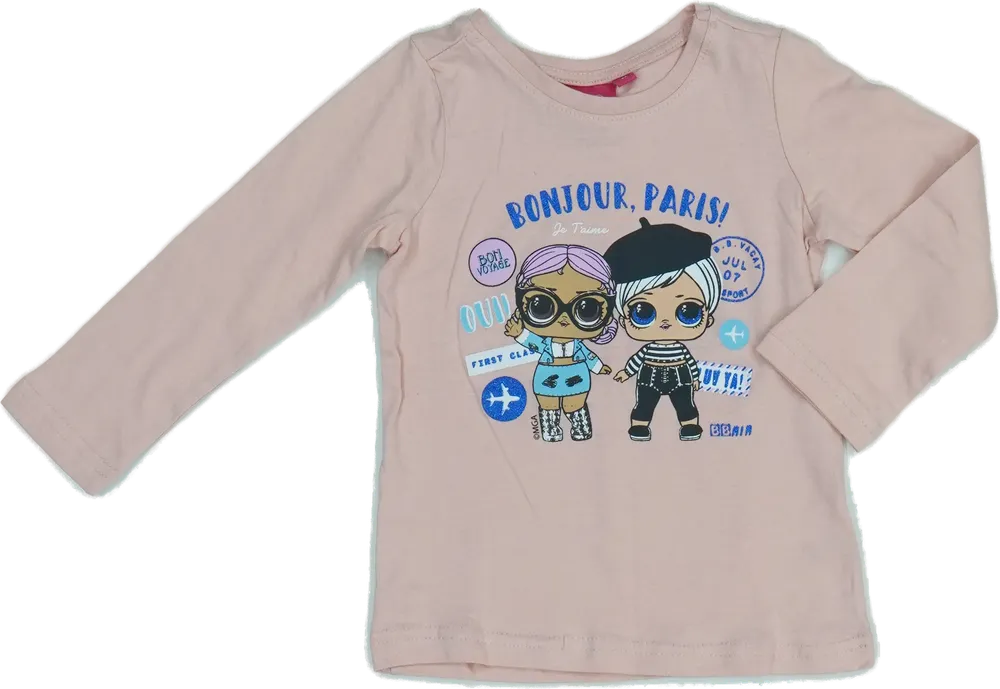 Rózsaszín LOL Hosszú ujjú felső EU 98 / UK 3 év / US 3T