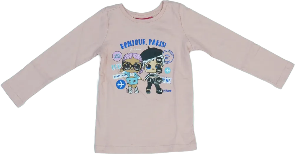 Rózsaszín LOL Hosszú ujjú felső EU 104 / UK 4 év / US 4T/XS