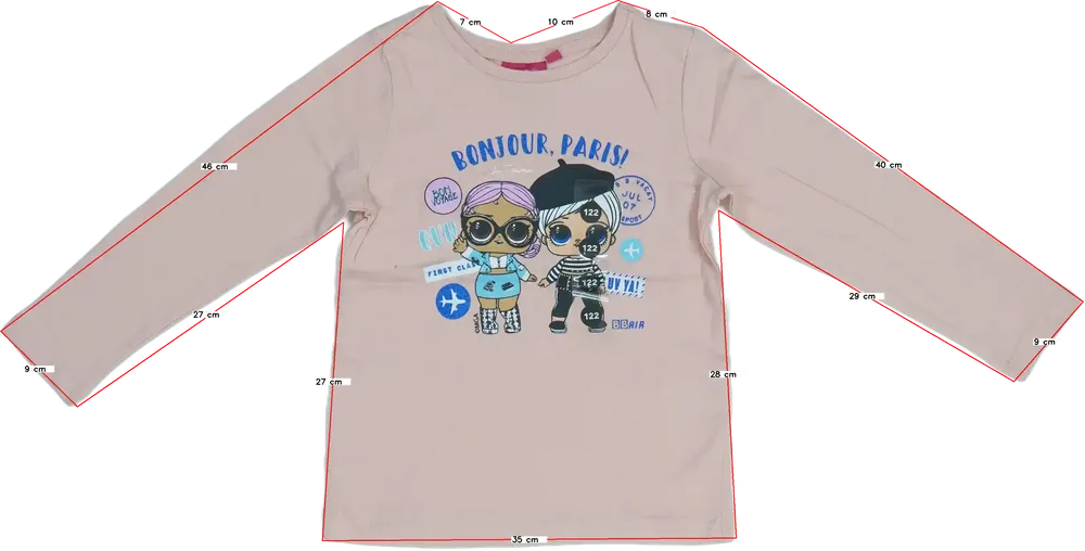 Rózsaszín LOL Hosszú ujjú felső EU 122 / UK 7 év / US 7 év/M