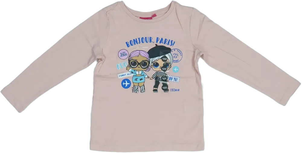 Rózsaszín LOL Hosszú ujjú felső EU 122 / UK 7 év / US 7 év/M