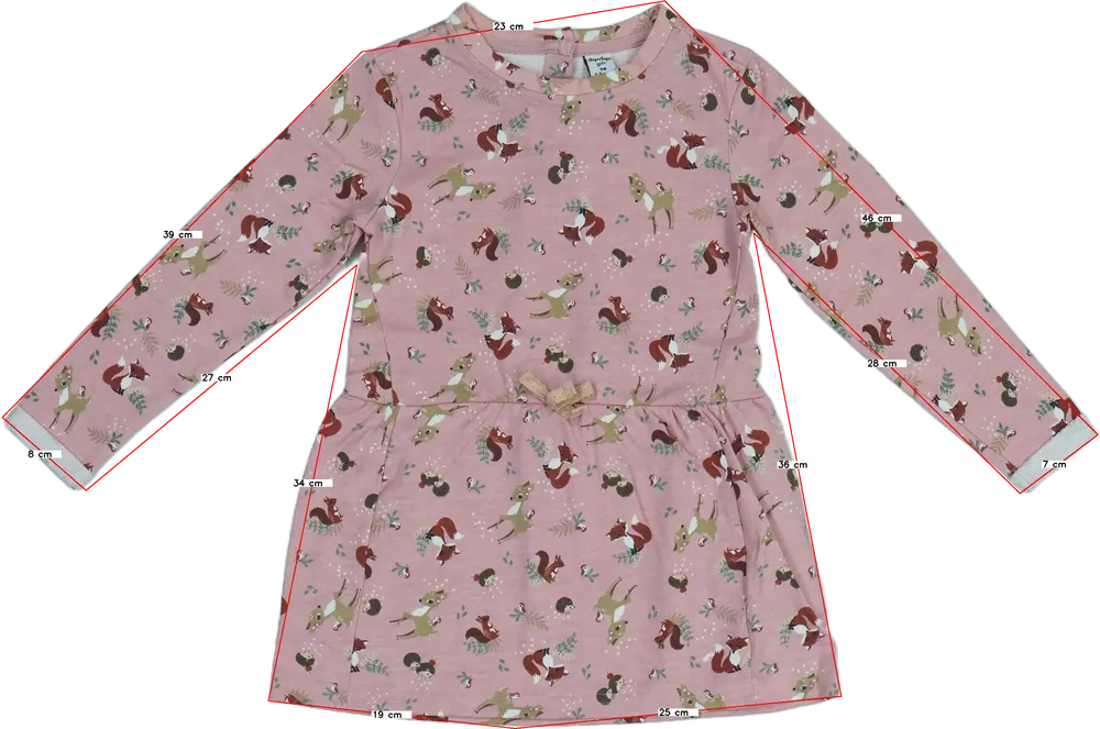 Rózsaszín DopoDopo Ruha EU 98 / UK 3 év / US 3T