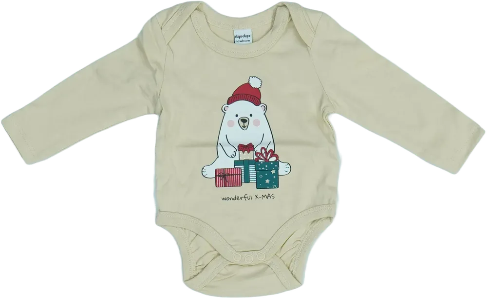 Barna DopoDopo Hosszú ujjú body EU 56 / UK Újszülött / US Újszülött