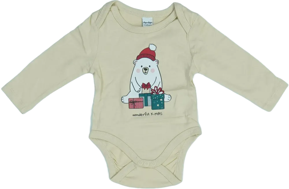 Barna DopoDopo Hosszú ujjú body EU 62 / UK 0-3 hónap / US 0-3 hónap